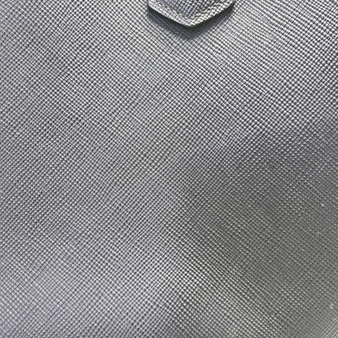 Double Large Saffiano Calfskin Black
