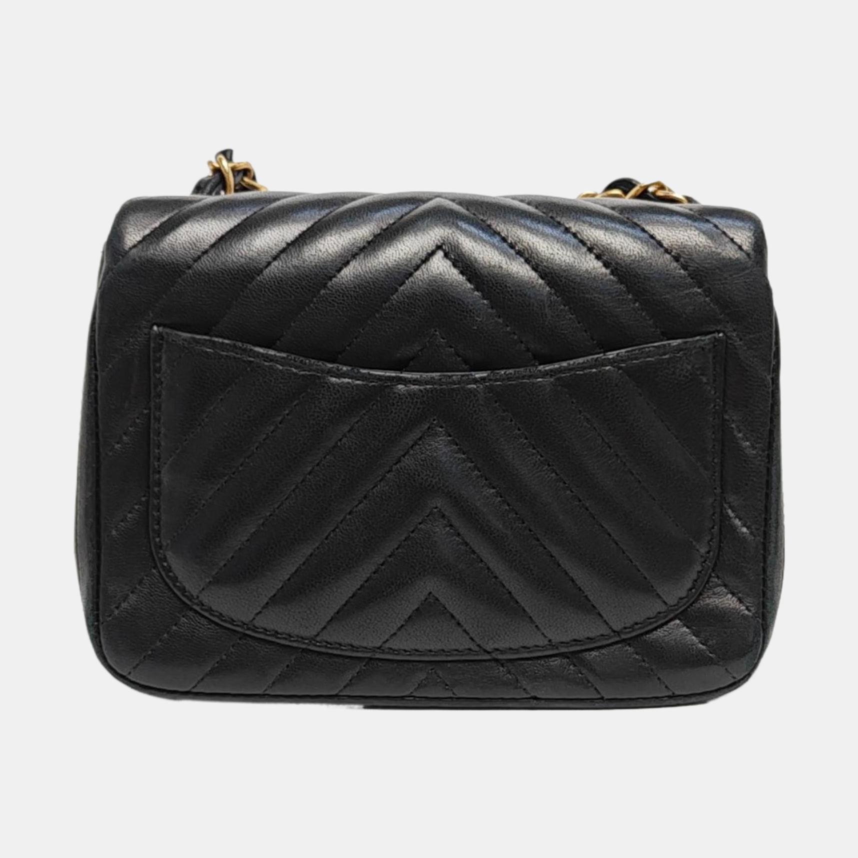 CLASSIC FLAP Mini Chevron Lambskin Black