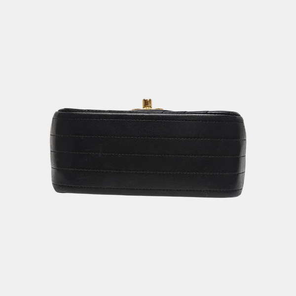CLASSIC FLAP Mini Chevron Lambskin Black