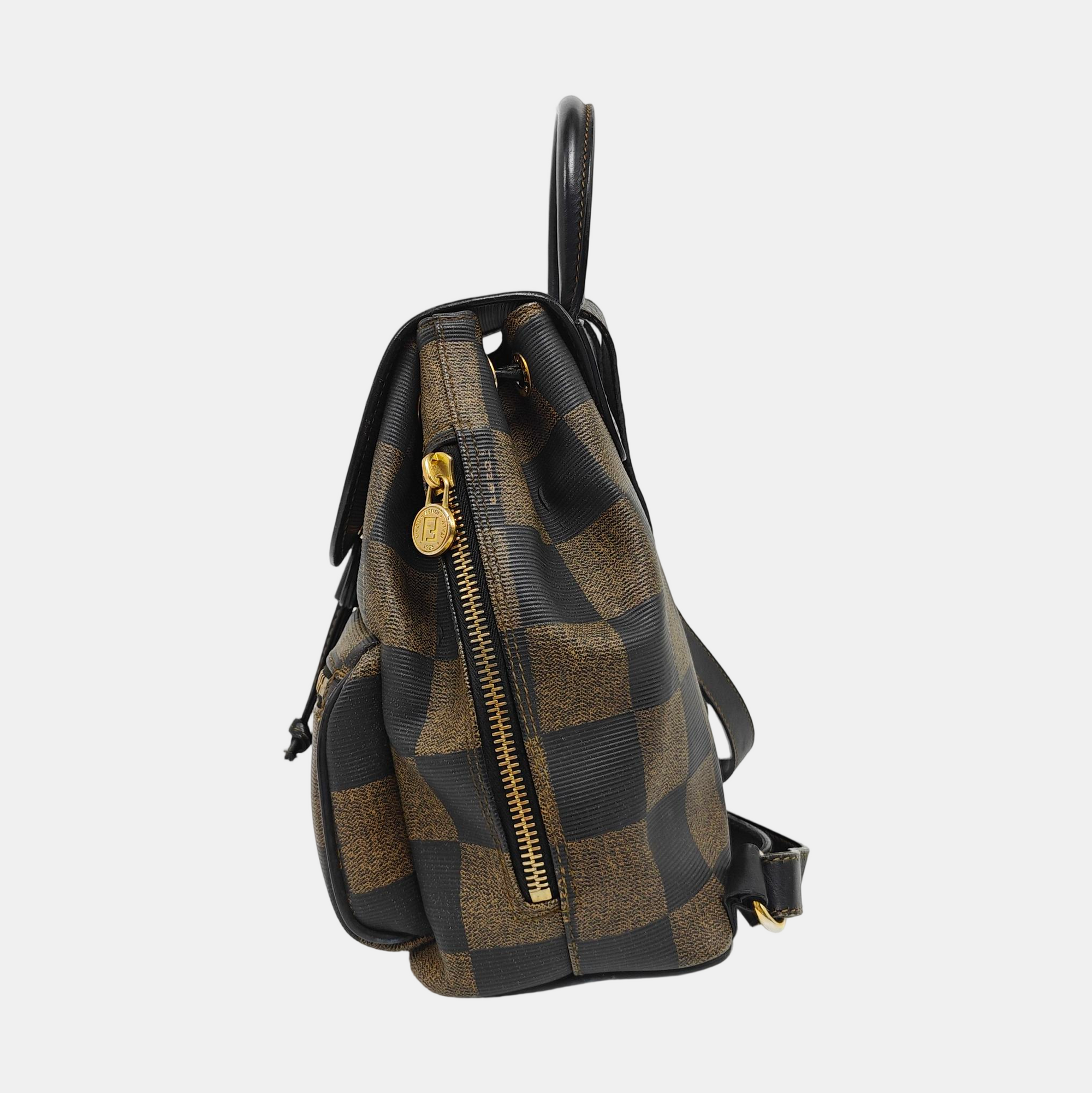 Coated Canvas Backpack Multicolor