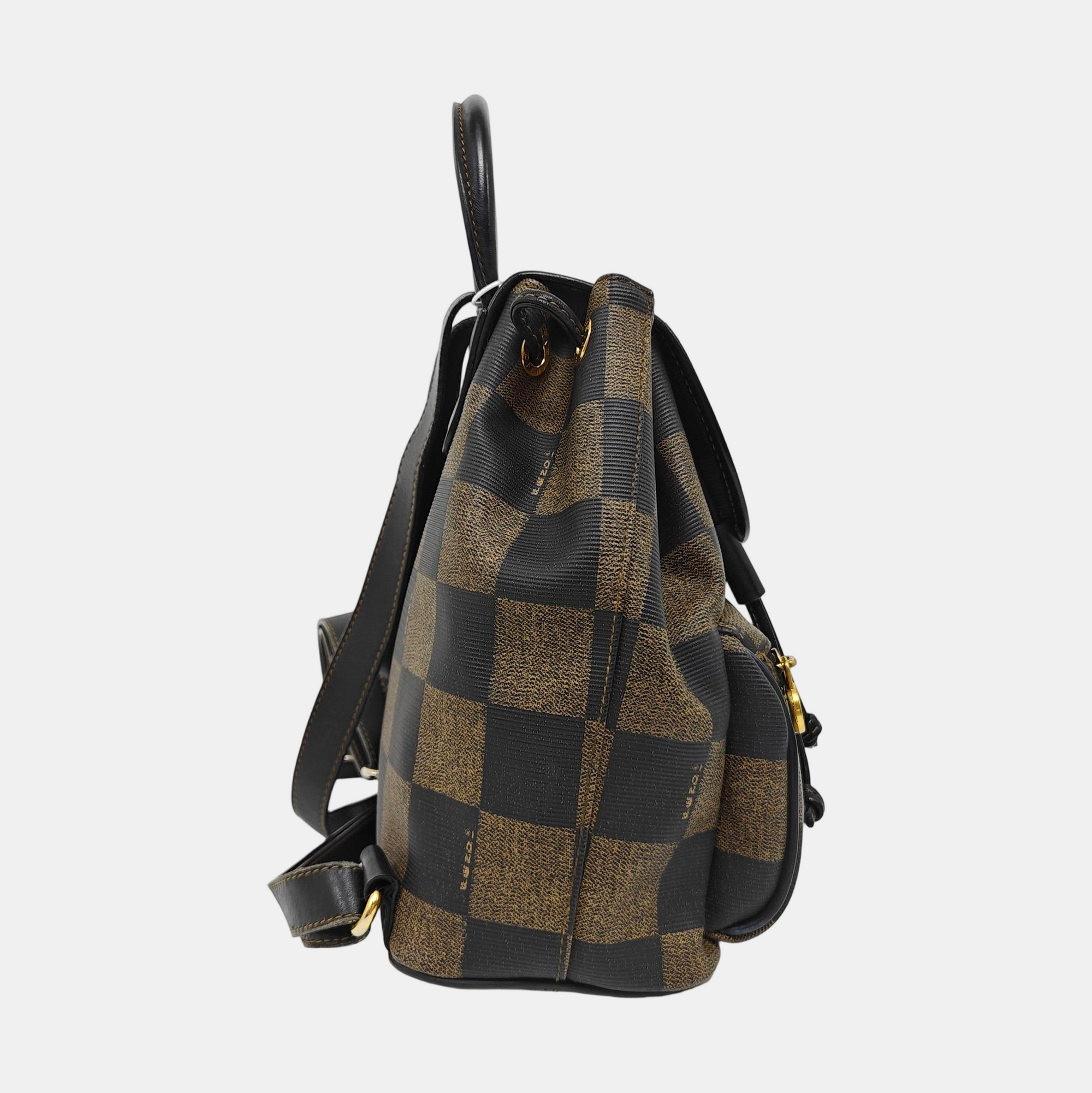 Coated Canvas Backpack Multicolor