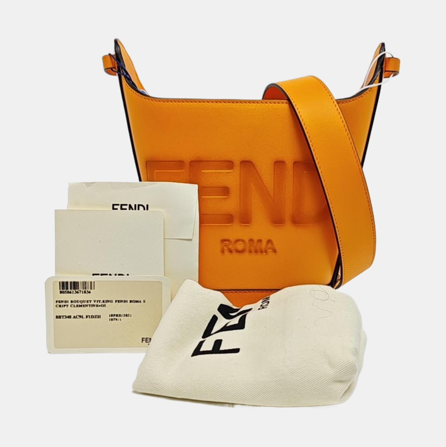 Calfskin Bucket Bag Orange