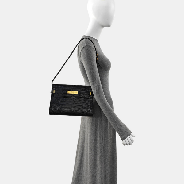 MANHATTAN Medium Calfskin Black