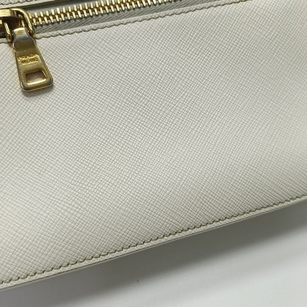 Saffiano Calfskin Shoulder Bag White