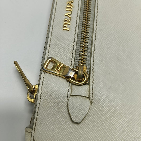 Saffiano Calfskin Shoulder Bag White