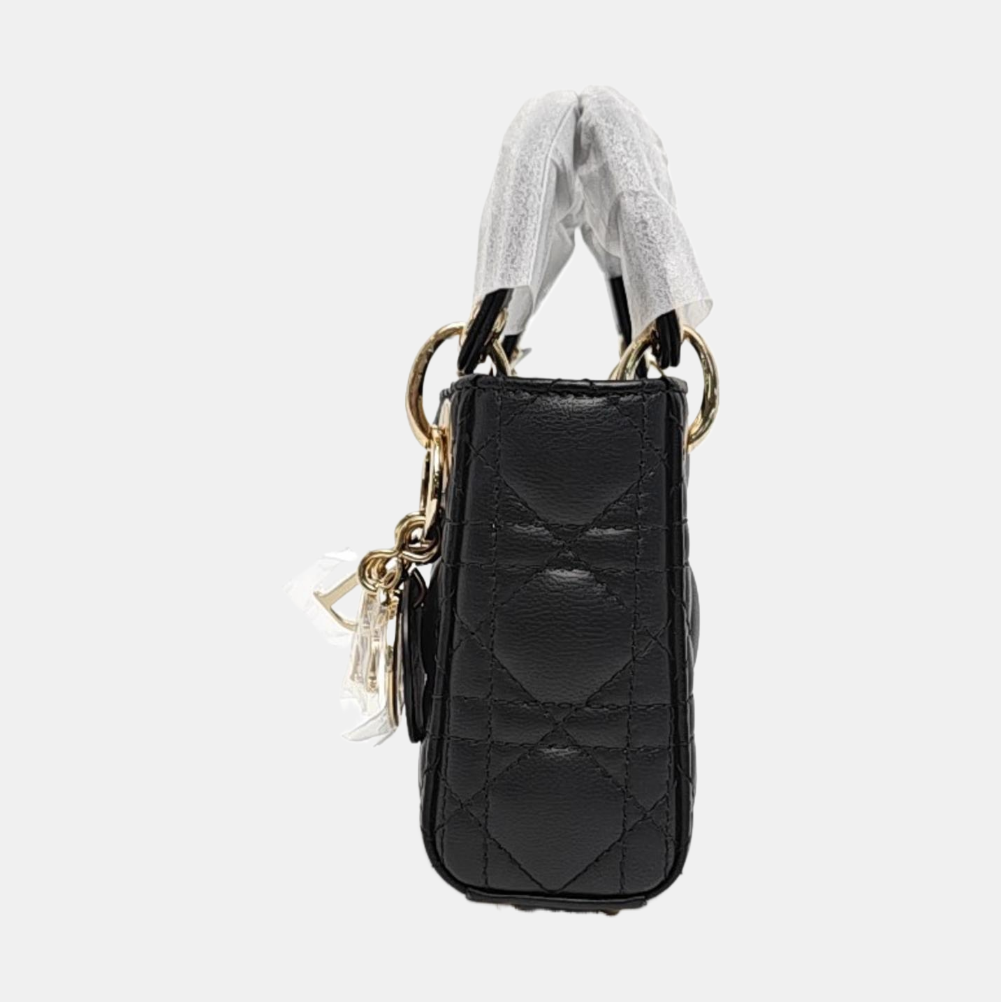 Lady Dior Super Mini Cannage Lambskin Black