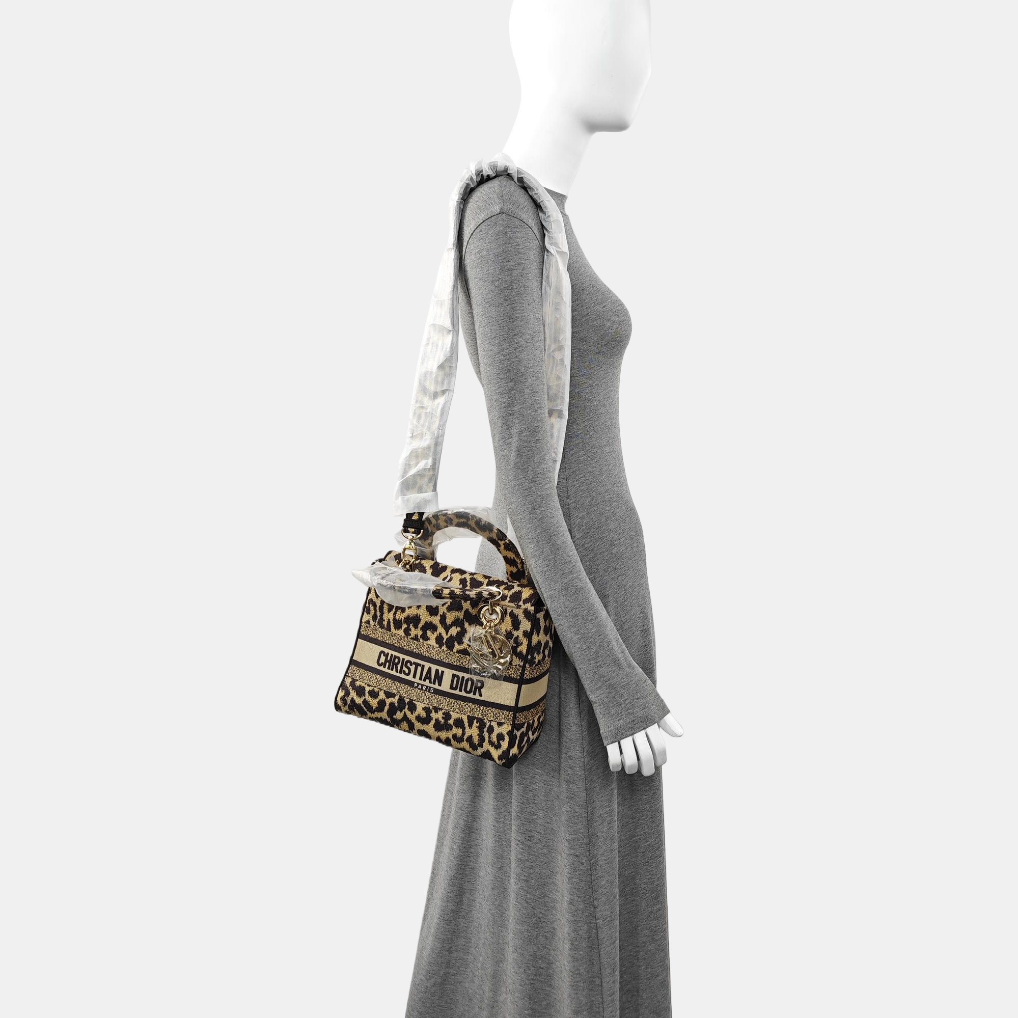 Lady Dior Medium Fabric Beige