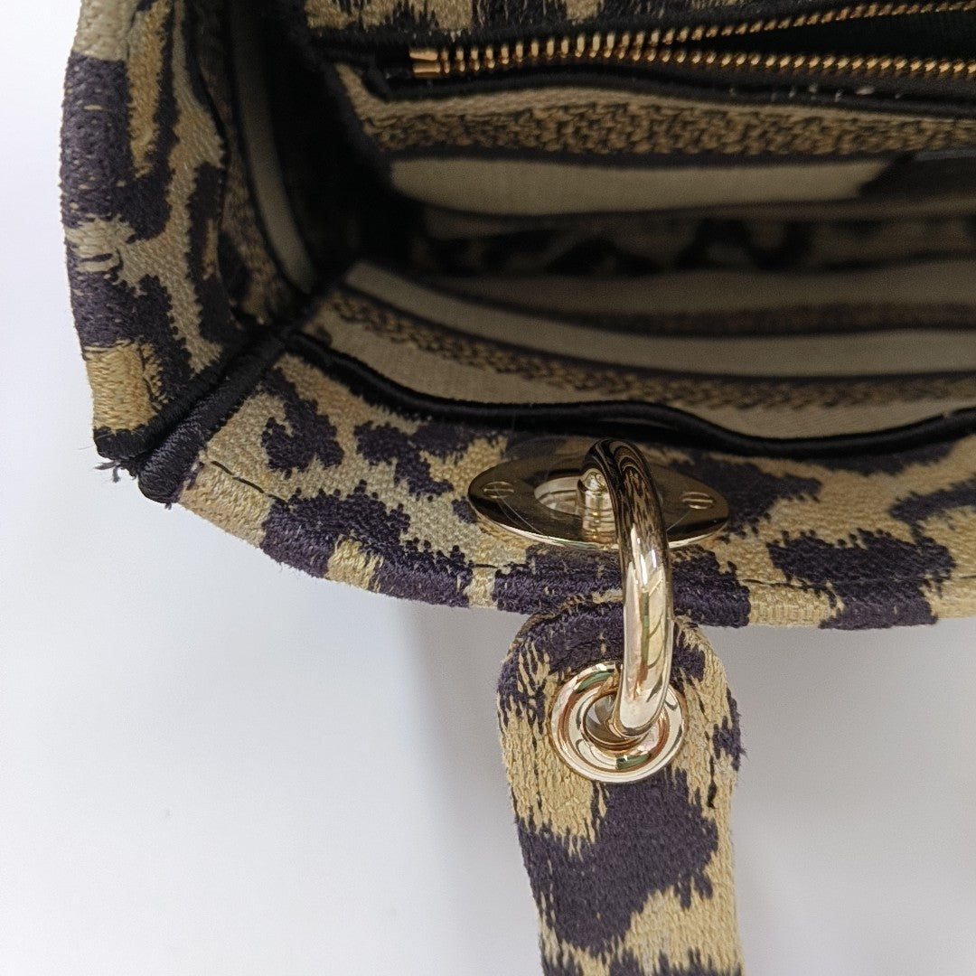 Lady Dior Medium Fabric Beige
