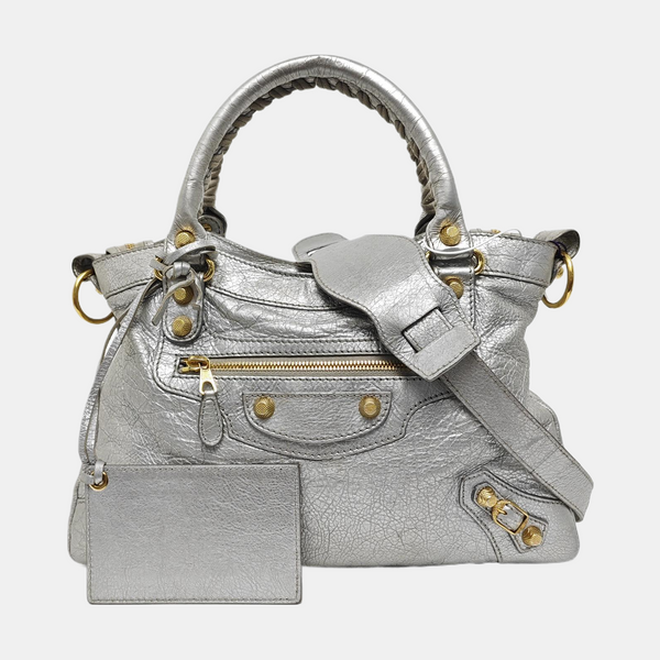 Classic City Small Lambskin Silver