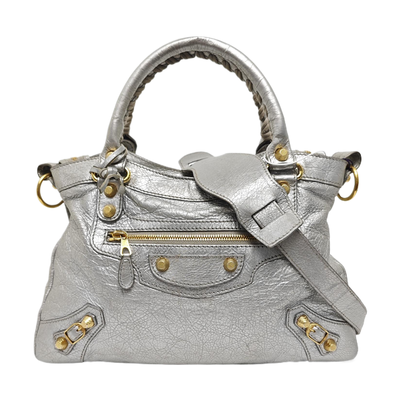 Classic City Small Lambskin Silver