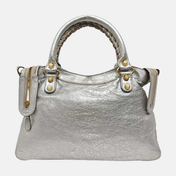Classic City Small Lambskin Silver