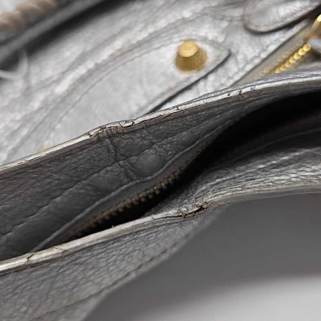 Classic City Small Lambskin Silver