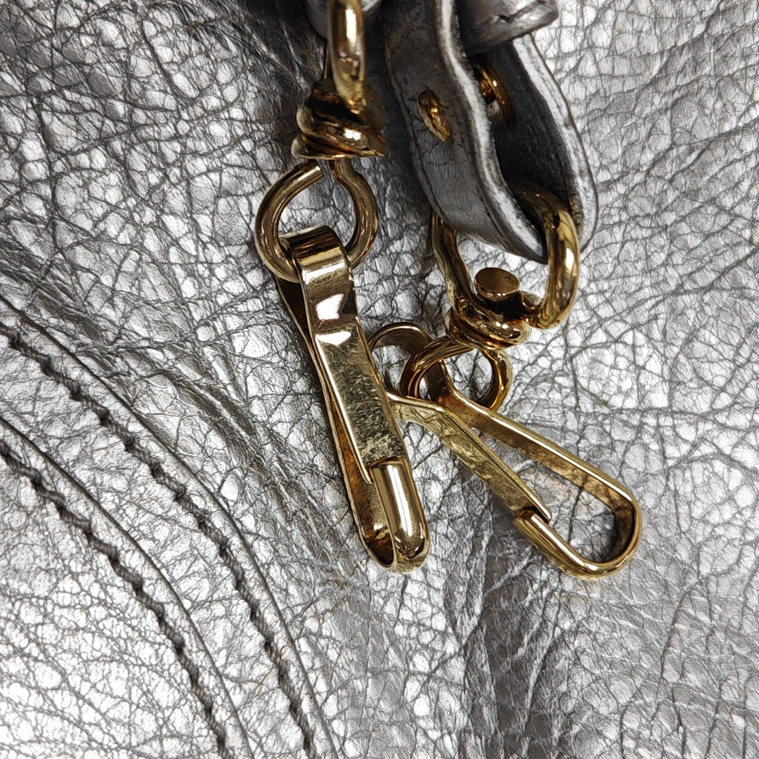 Classic City Small Lambskin Silver
