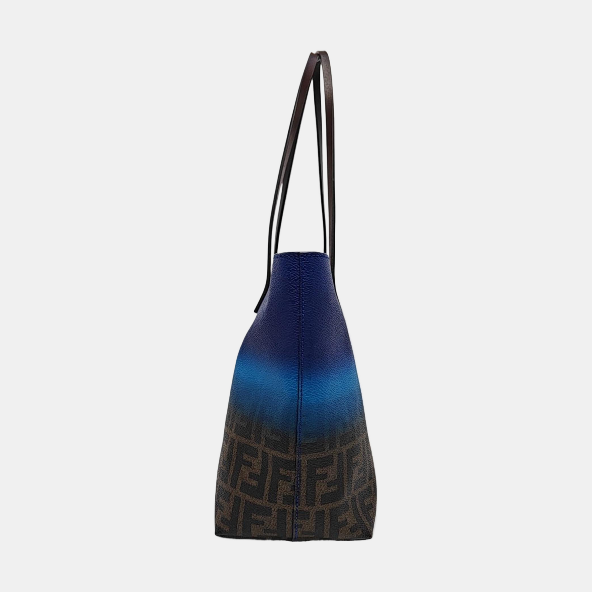 Coated Canvas Tote Bag Blue