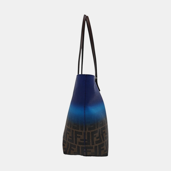 Coated Canvas Tote Bag Blue