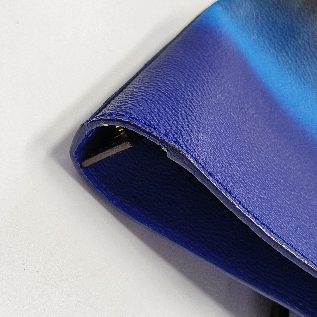 Coated Canvas Tote Bag Blue
