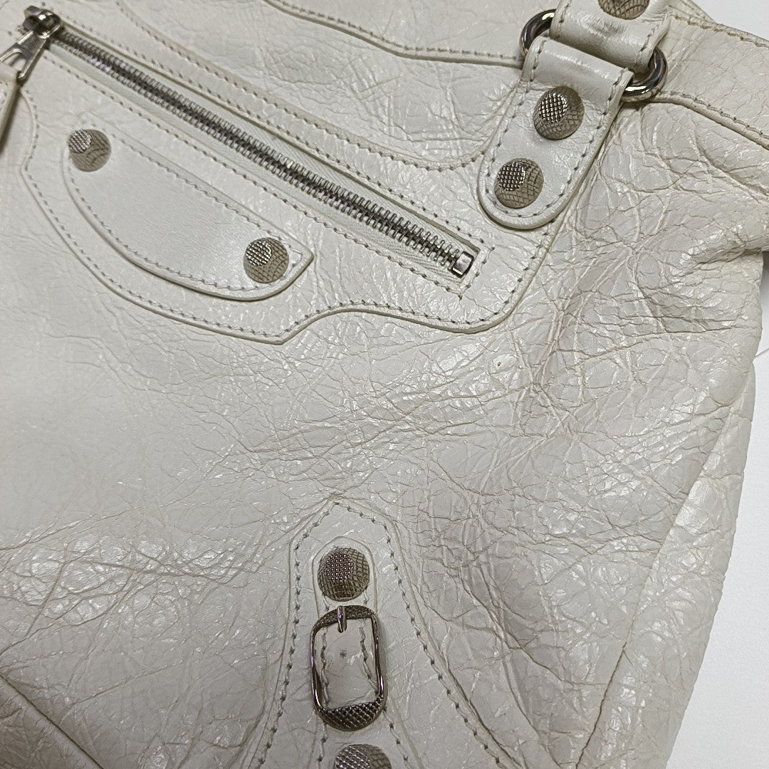Classic City Small Lambskin White