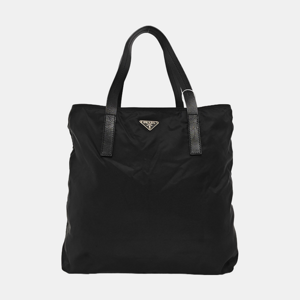 Nylon Top Handle Bag Black