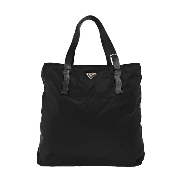 Nylon Top Handle Bag Black