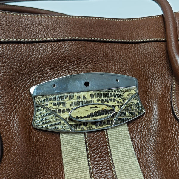 Calfskin Top Handle Bag Brown