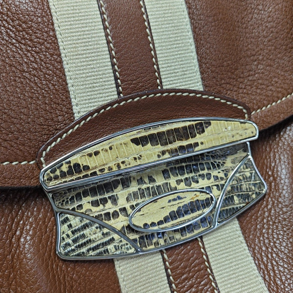 Calfskin Top Handle Bag Brown