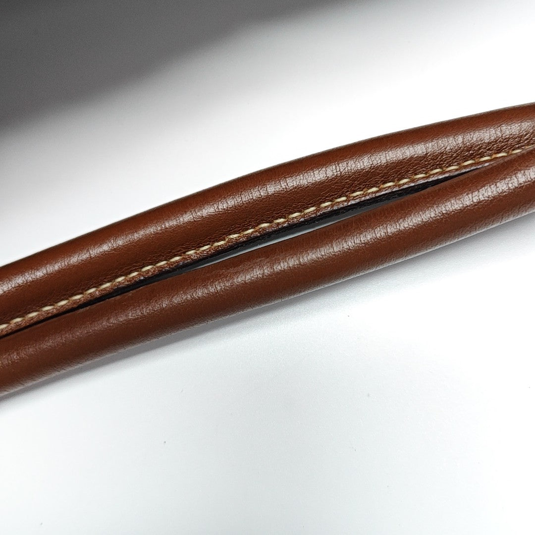 Calfskin Top Handle Bag Brown