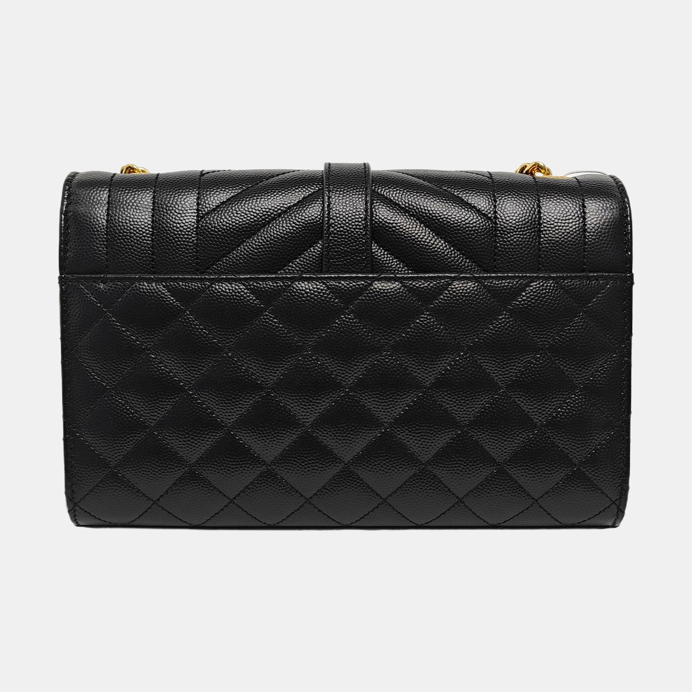 ENVELOPE Small Chevron Calfskin Black