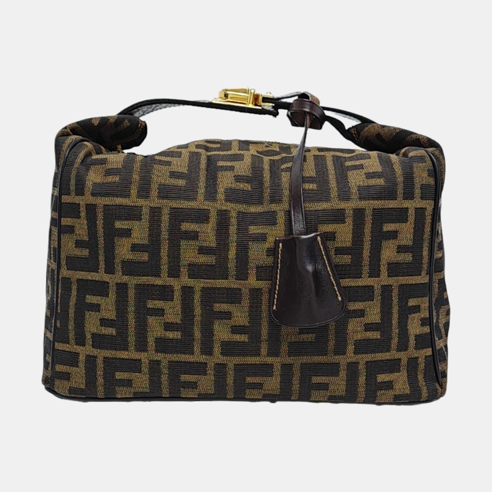 Canvas Top Handle Bag Brown