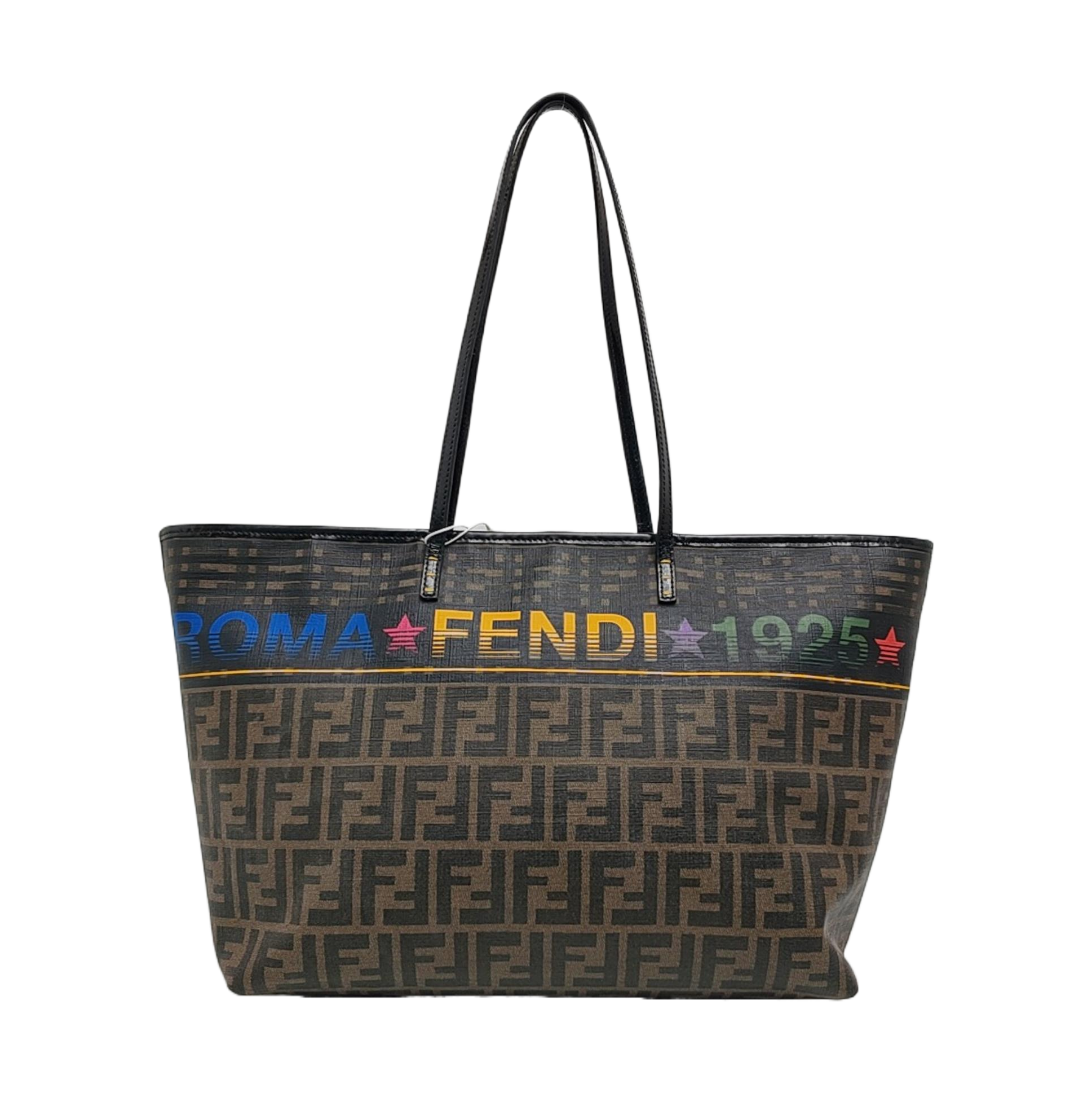Coated Canvas Tote Bag Brown