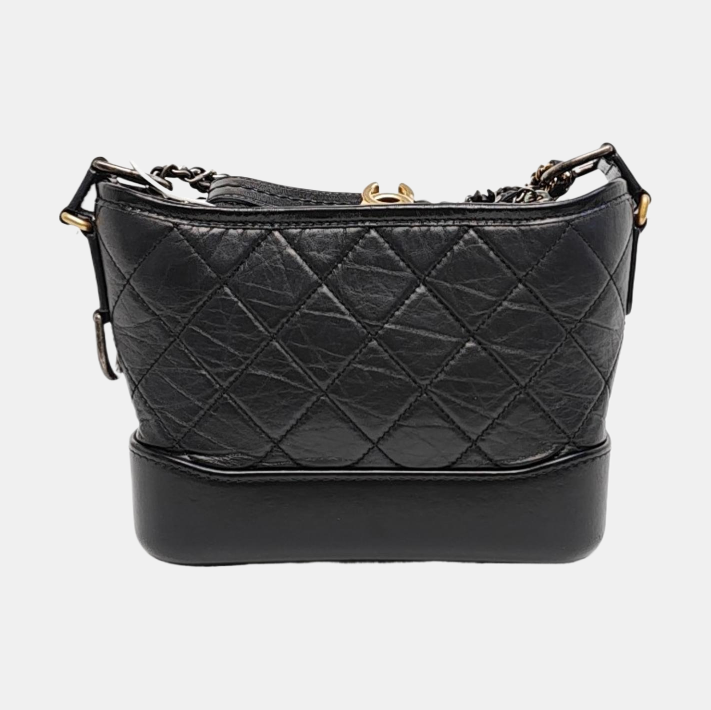 GABRIELLE Small Quilted Vintage Calf Black