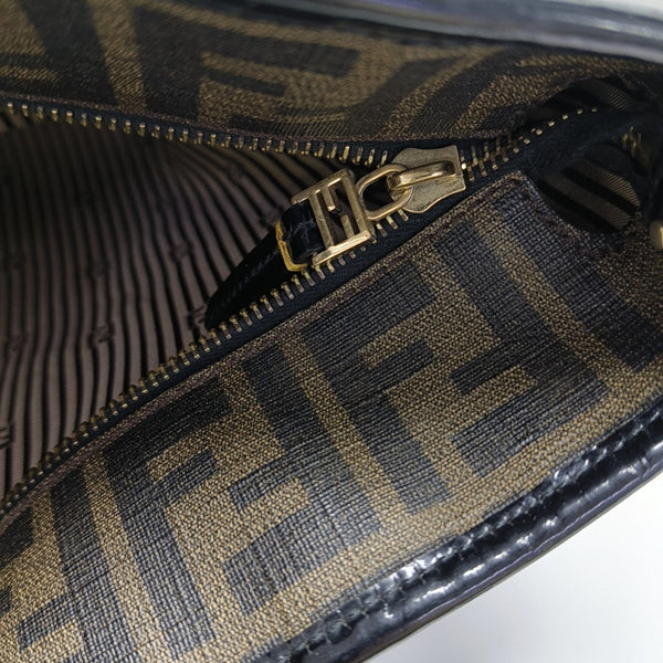 Coated Canvas Tote Bag Brown