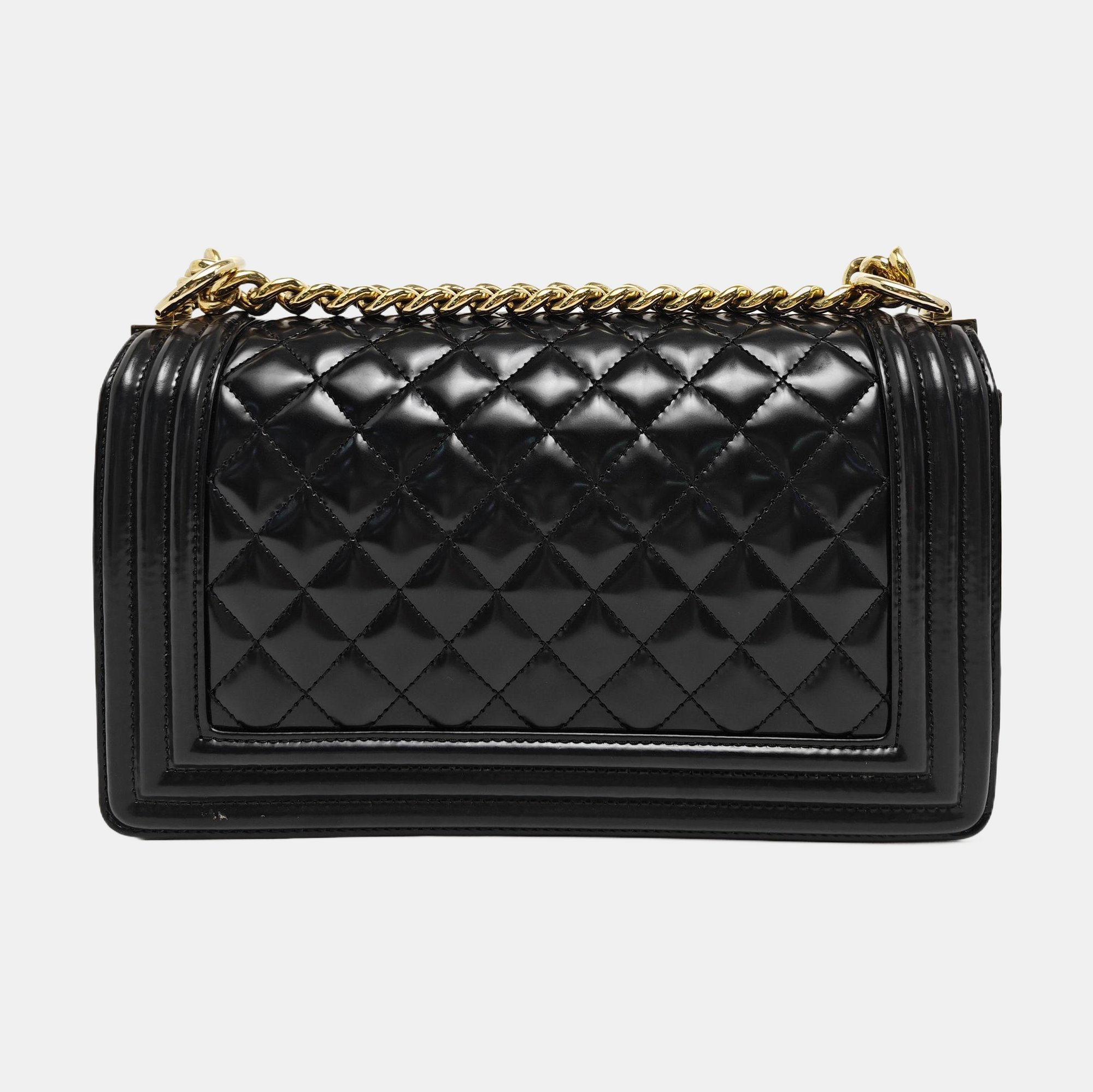 BOY CHANEL Medium Quilted Calfskin Black