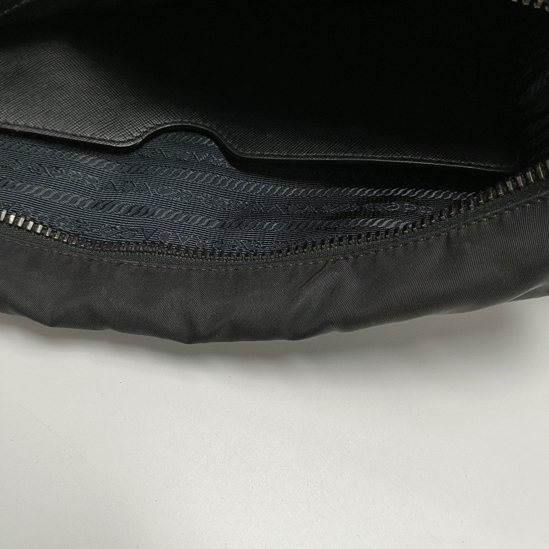 Nylon Shoulder Bag Black
