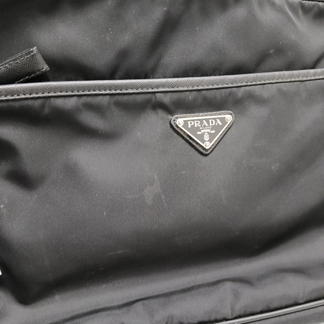 Nylon Shoulder Bag Black
