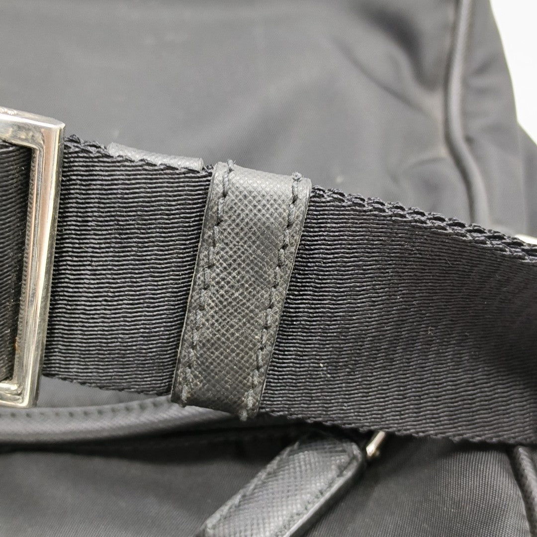 Nylon Shoulder Bag Black