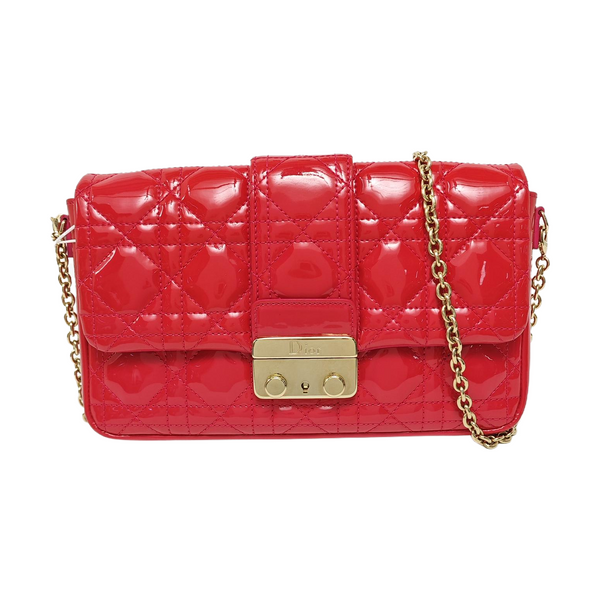 New Lock Cannage Patent Leather Red