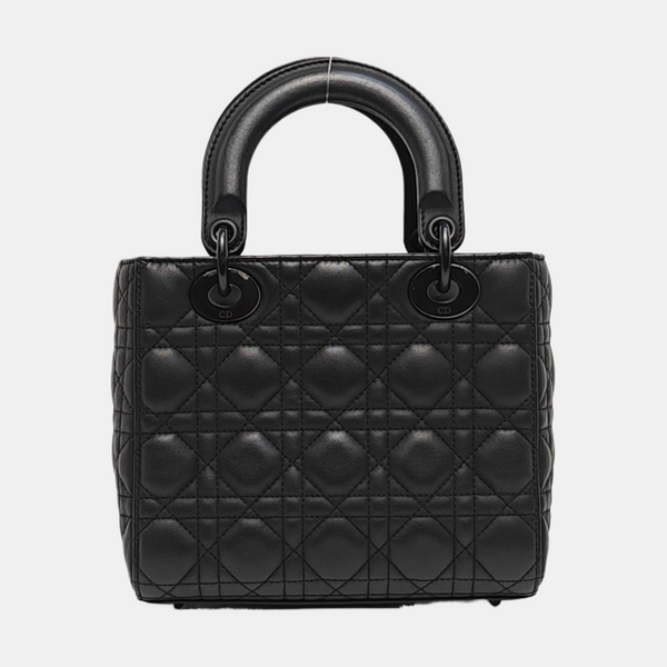 Lady Dior Small Cannage Calfskin Black