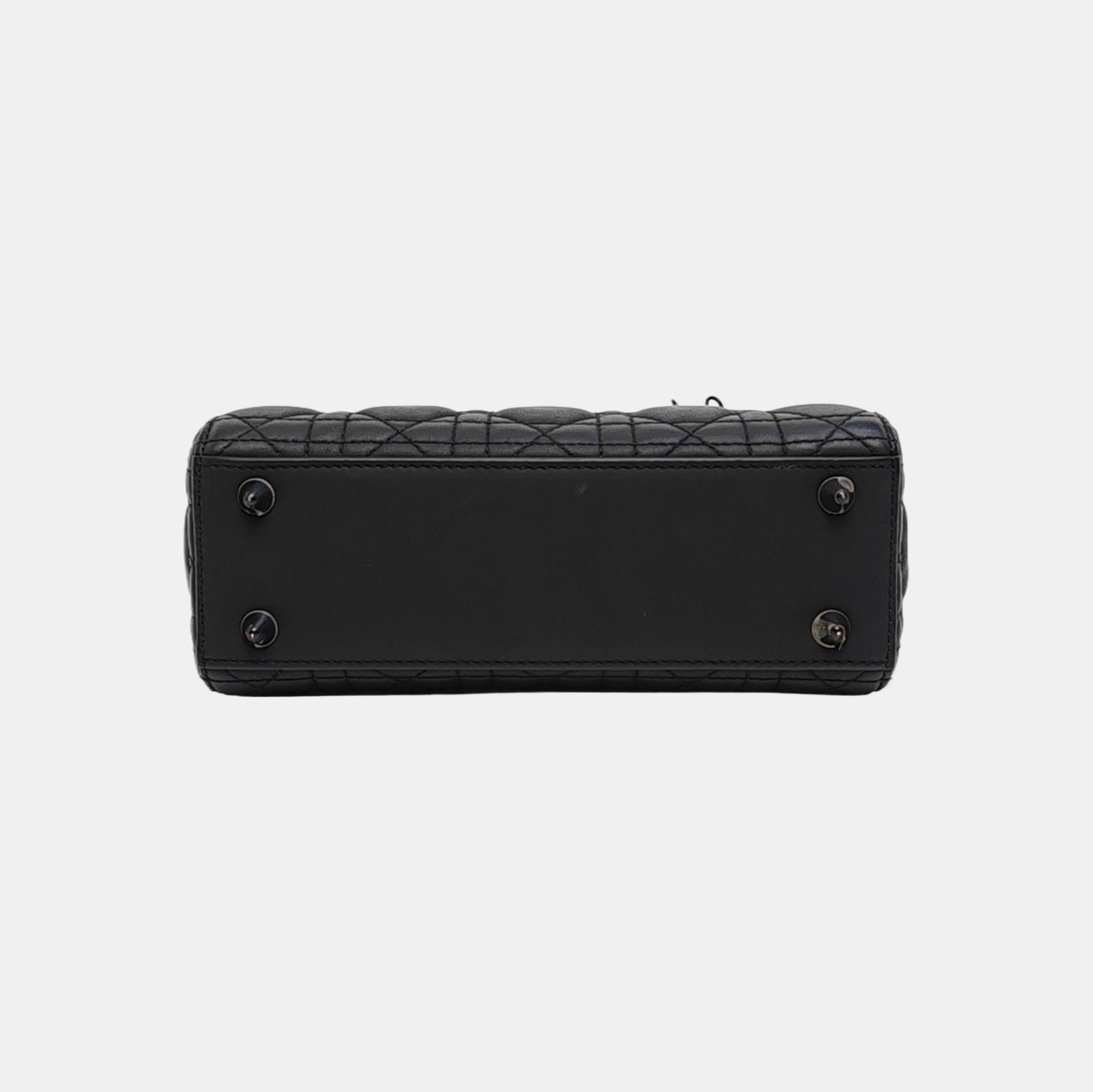 Lady Dior Small Cannage Calfskin Black