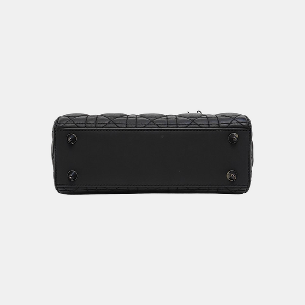 Lady Dior Small Cannage Calfskin Black