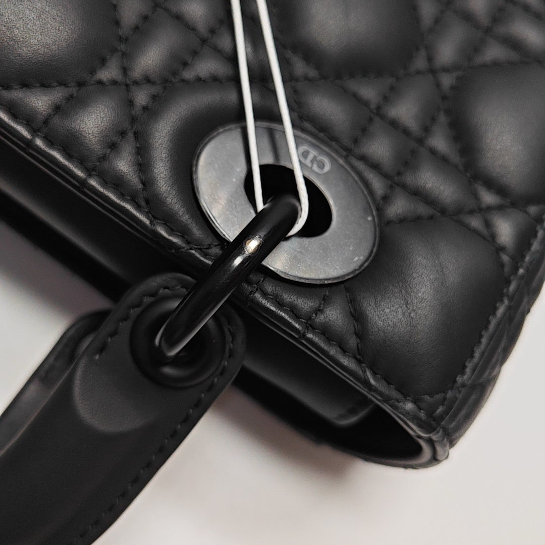 Lady Dior Small Cannage Calfskin Black