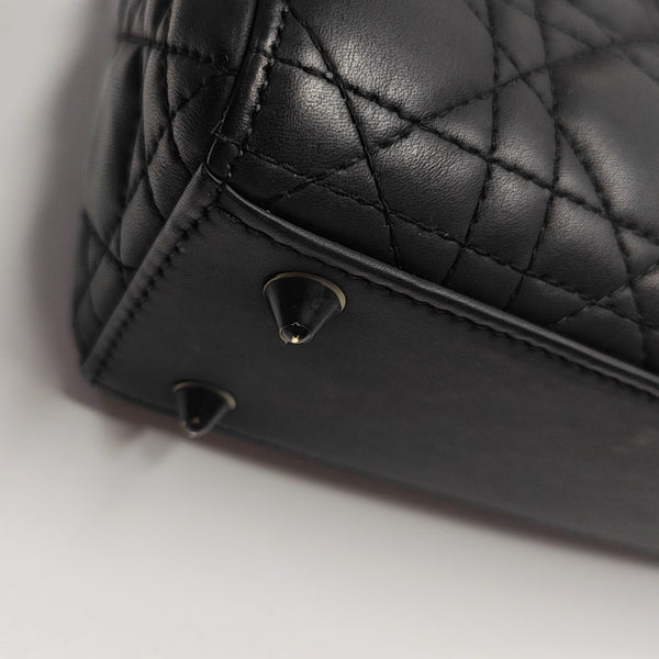 Lady Dior Small Cannage Calfskin Black