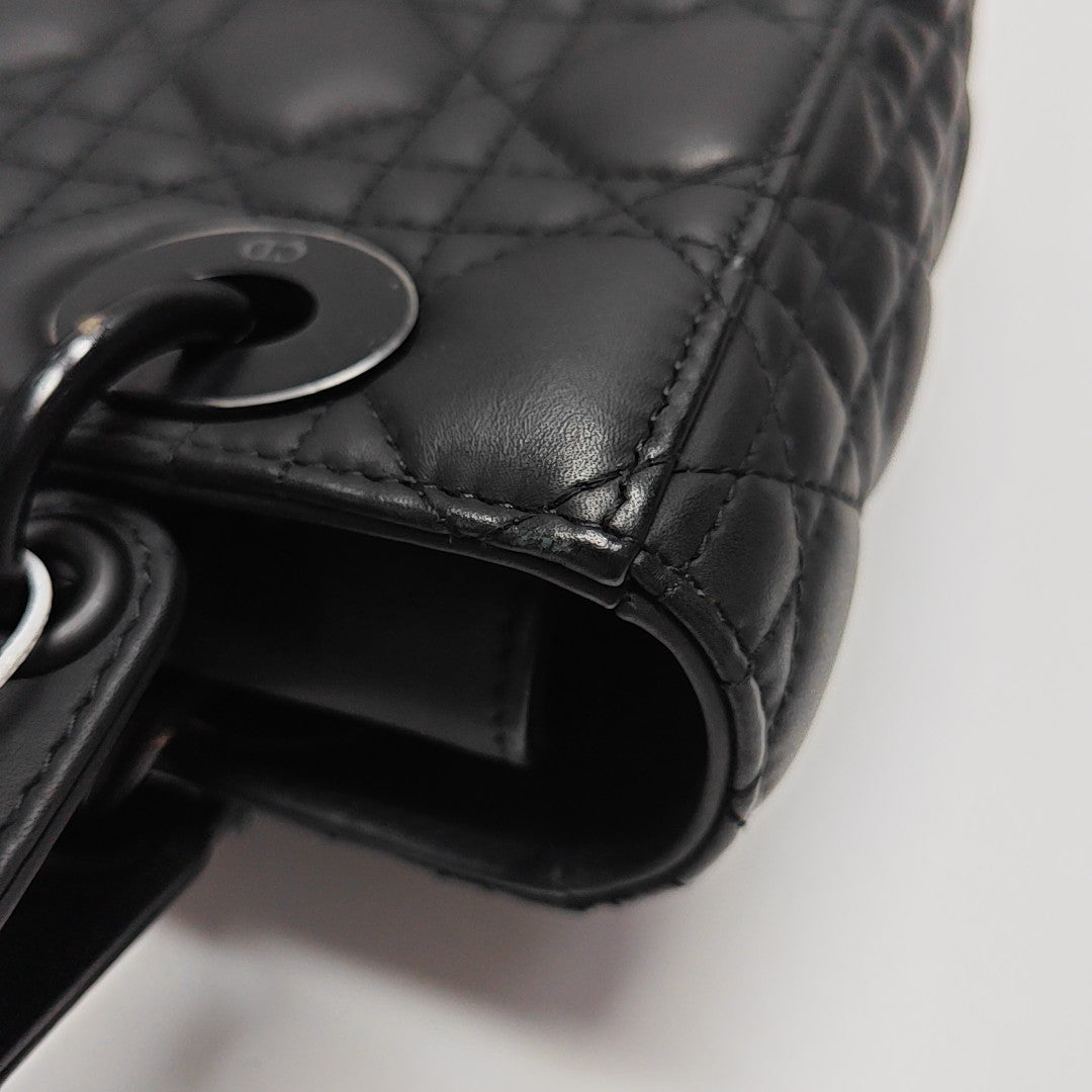 Lady Dior Small Cannage Calfskin Black