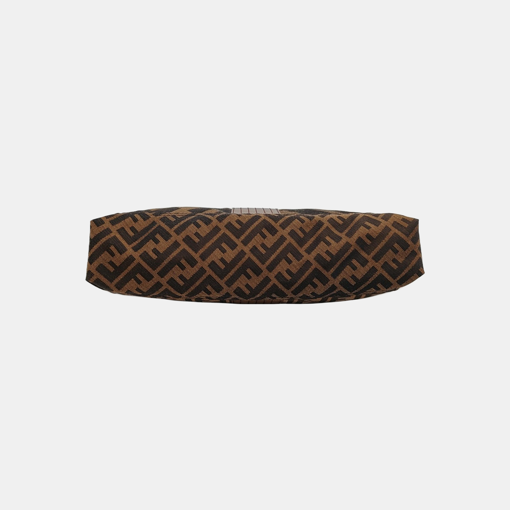 Quilted Canvas Shoulder Bag Brown