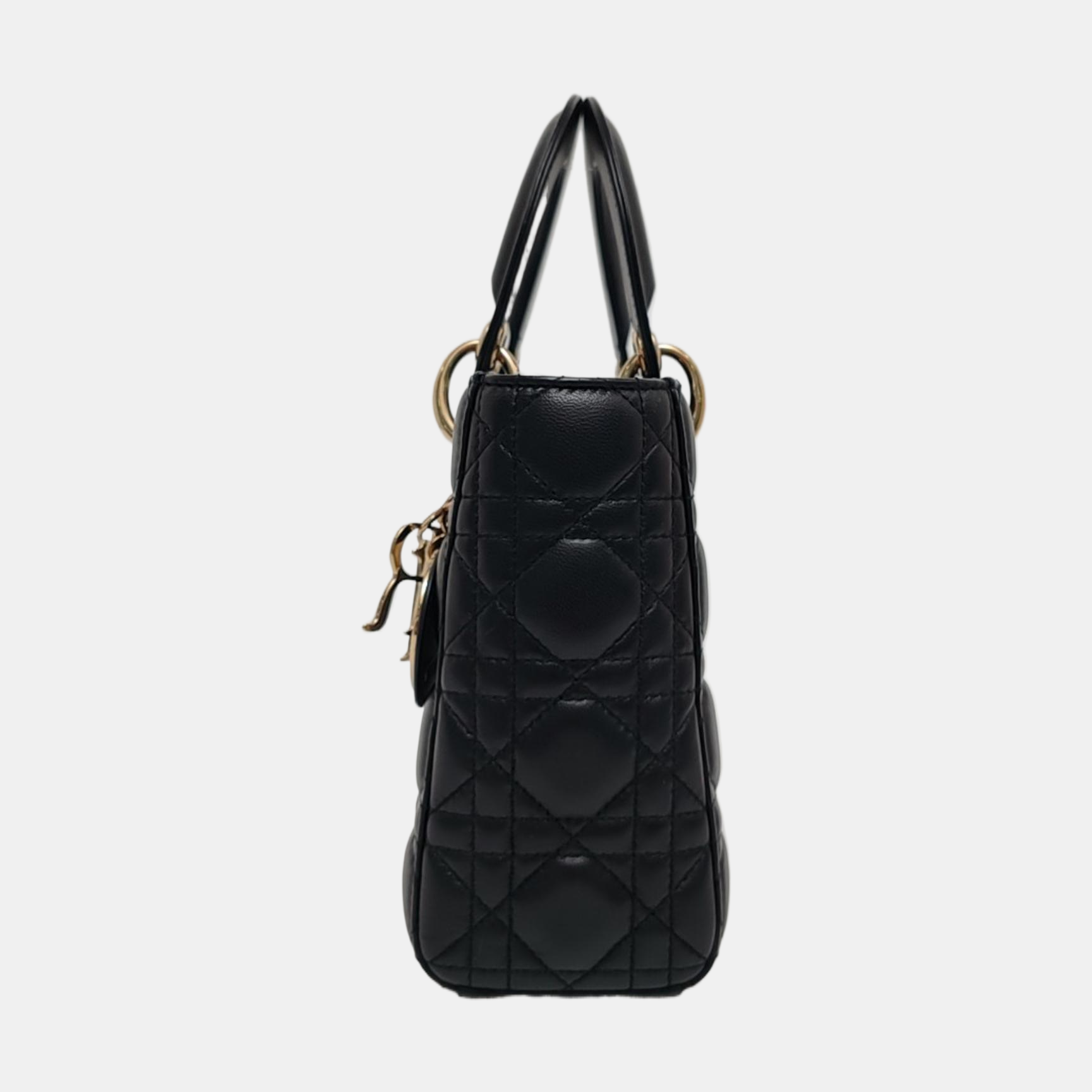 Lady Dior Small Cannage Lambskin Black