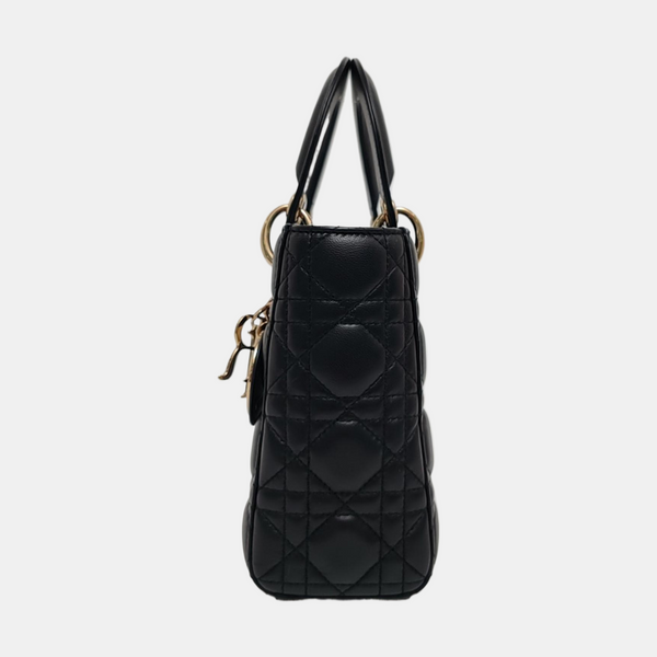 Lady Dior Small Cannage Lambskin Black