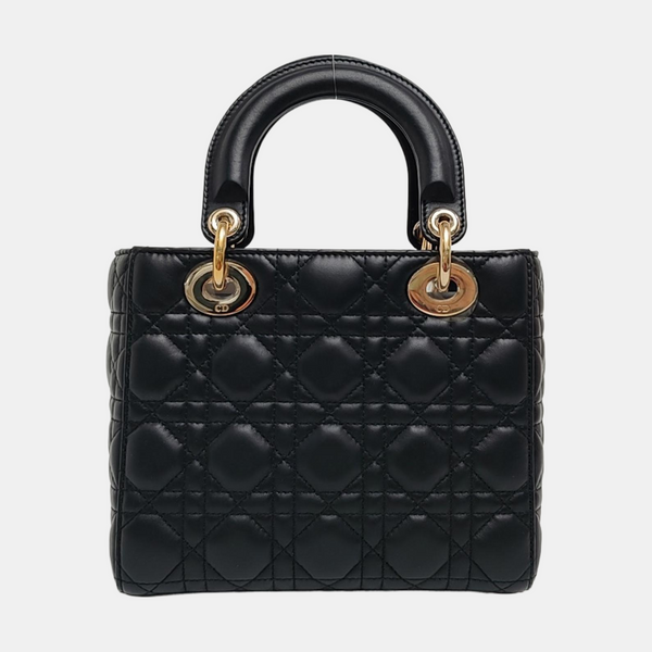 Lady Dior Small Cannage Lambskin Black