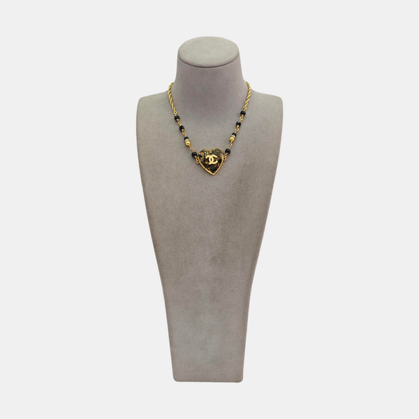 Authenticated pre-owned  Gold-tone Metal Synthetic Crystal Gold Necklace - Necklace at Looply