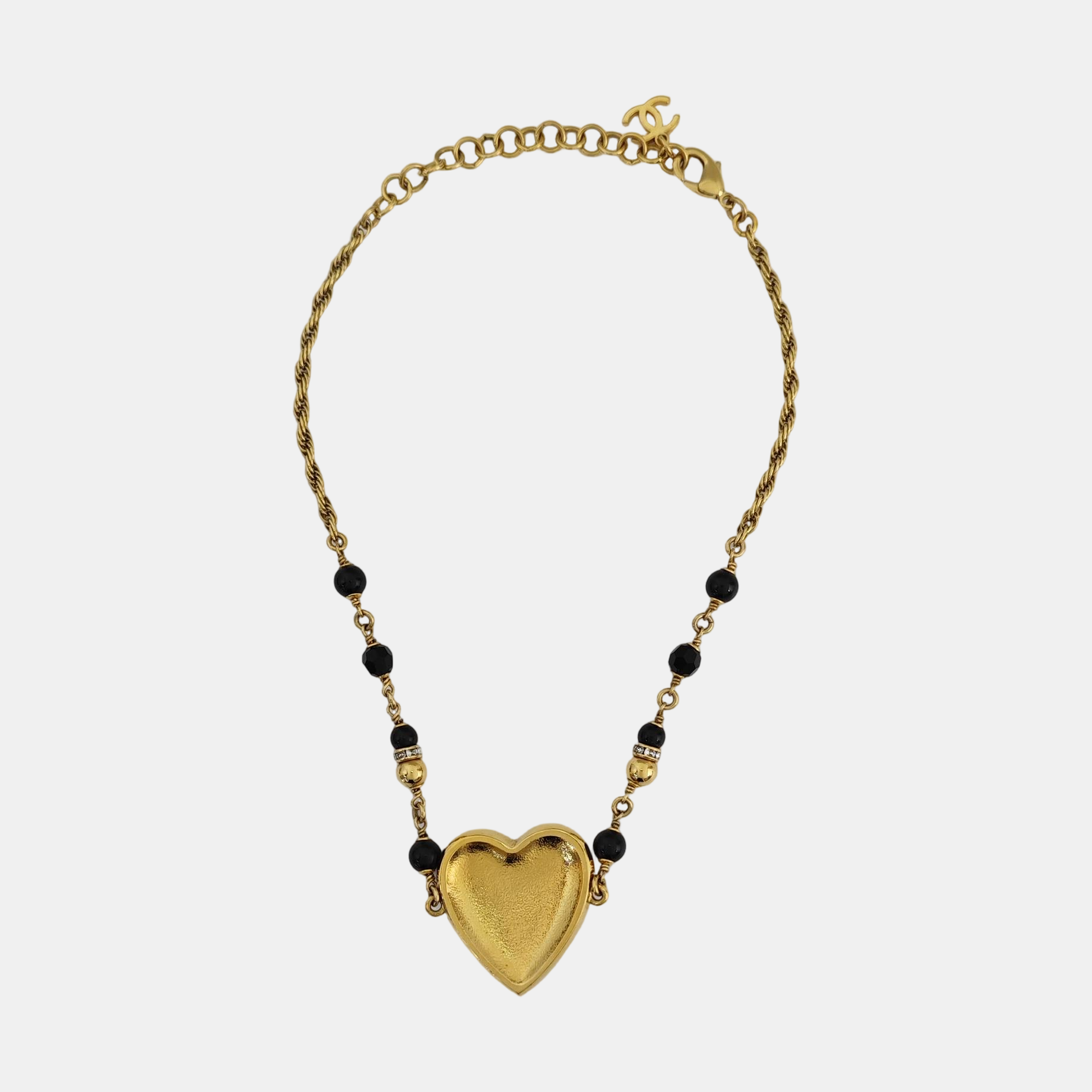 Authenticated pre-owned  Gold-tone Metal Synthetic Crystal Gold Necklace - Necklace at Looply