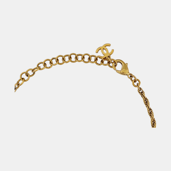 Authenticated pre-owned  Gold-tone Metal Synthetic Crystal Gold Necklace - Necklace at Looply