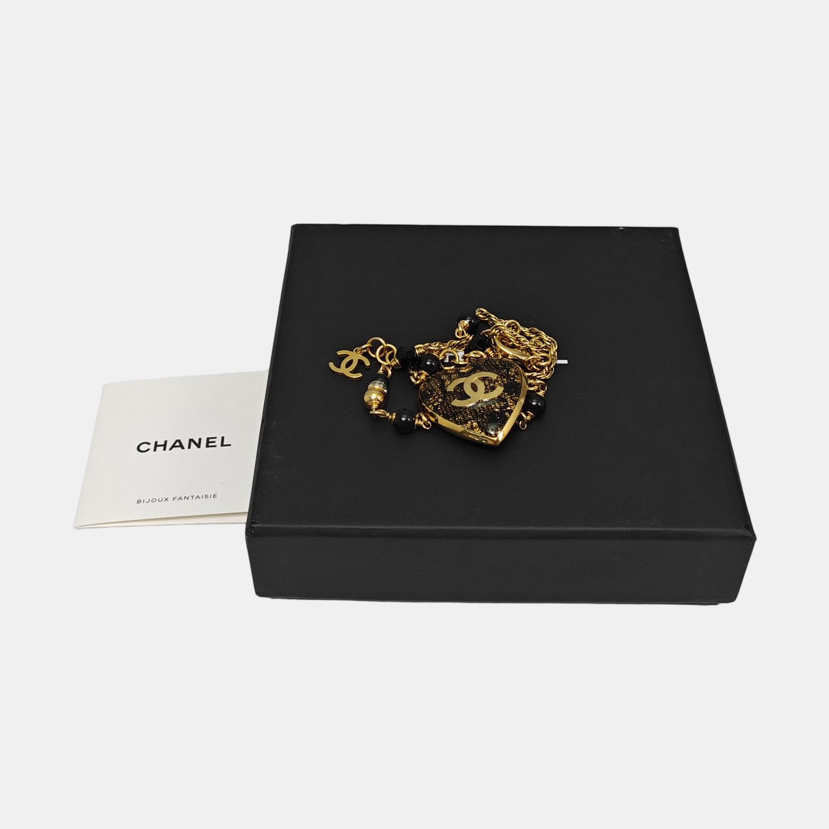 Authenticated pre-owned  Gold-tone Metal Synthetic Crystal Gold Necklace - Necklace at Looply